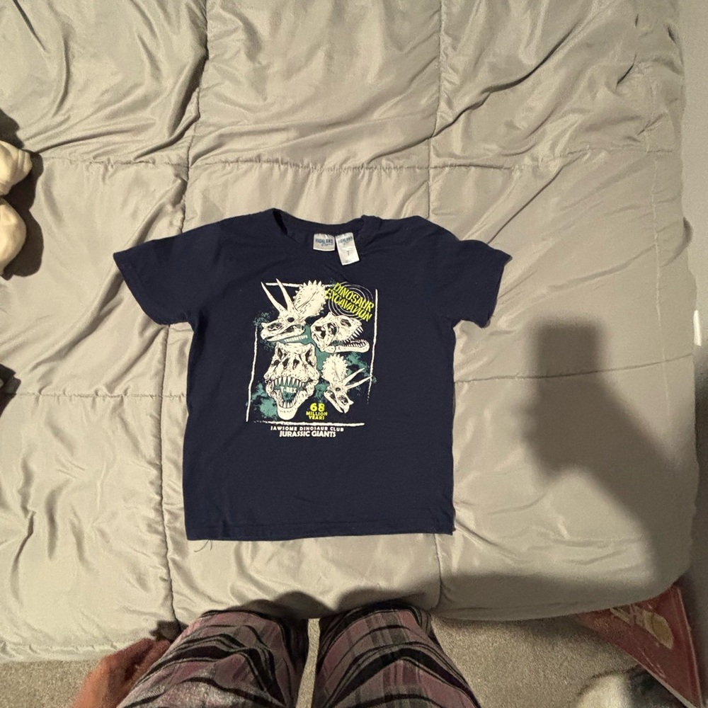 Kids Navy Dinosaur Graphic Tee